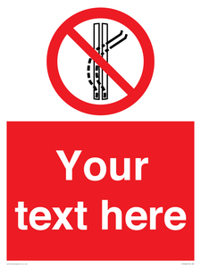 Custom prohibition Do not leave the tow track